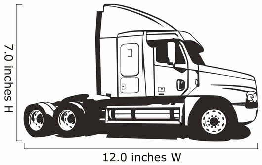 A trailer truck without the cargo container Wall Decal