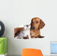 British Kitten and Dog Dachshund Wall Decal