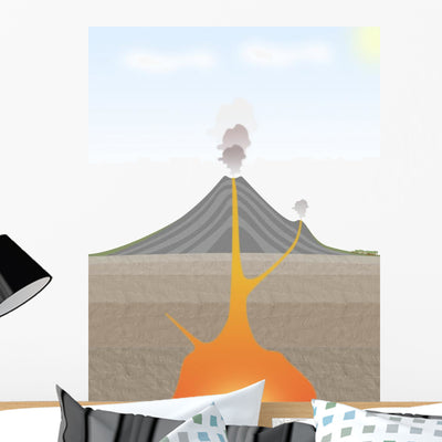 Volcano 1 shown on a wall