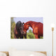 Two Horses Communicating Wall Mural