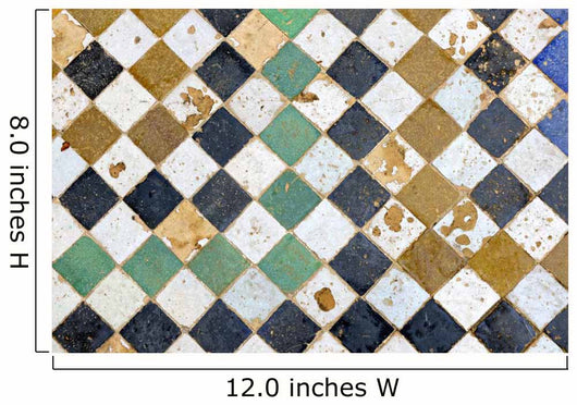 Traditional Old Moroccan Tiled Floor in Fes Wall Mural