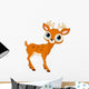 Beautiful cartoon deer Wall Mural