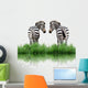 Zebra with Green Grass Wall Decal
