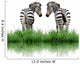 Zebra With Green Grass Isolated Wall Decal