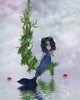 Moon Mermaid Wall Mural