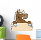 Happy Horse With A Blank Sign Wall Decal