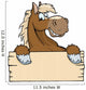 Happy Horse With A Blank Sign Wall Decal