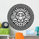 Portrait of a Lion and Meanders Wall Decal