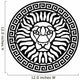 Portrait of a Lion and Meanders Wall Decal