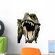 Tyrannosaurus Green Defend Close up Wall Mural