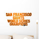 San Francisco Giants Wall Decal