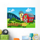 Landscape with farm and fence Wall Mural