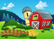 Landscape with farm and fence Wall Mural