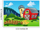 Landscape with farm and fence Wall Mural