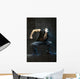 Hip-hop dancer in aqua studio Wall Mural