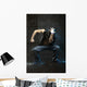 Hip-hop dancer in aqua studio Wall Mural