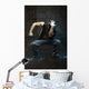 Hip-hop dancer in aqua studio Wall Mural