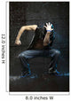 Hip-hop dancer in aqua studio Wall Mural