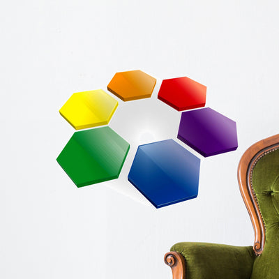 Color Wall Decal shown on a wall