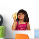 Young Girl Eating Banana Wall Decal
