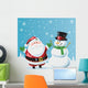 Santa Claus & Frosty the snowman Wall Mural