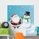 Santa Claus & Frosty the snowman Wall Mural