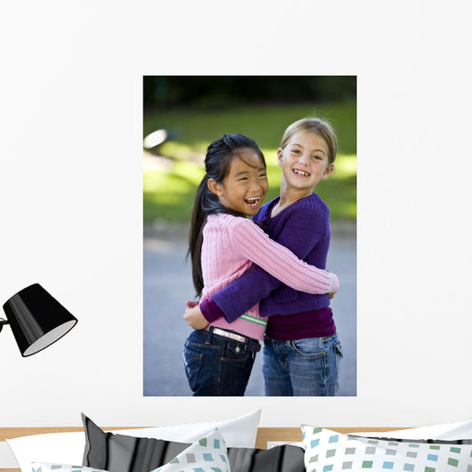 Best Friends Smiling and Wall Mural