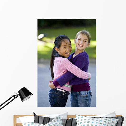 Best Friends Smiling and Wall Mural
