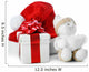 snowman and giftbox on white background Wall Decal