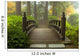 Wooden Bridge at Japanese Garden in Fall Wall Mural