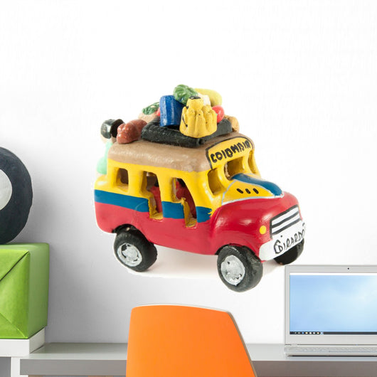 Model of a Colombian Bus or Chiva Wall Decal