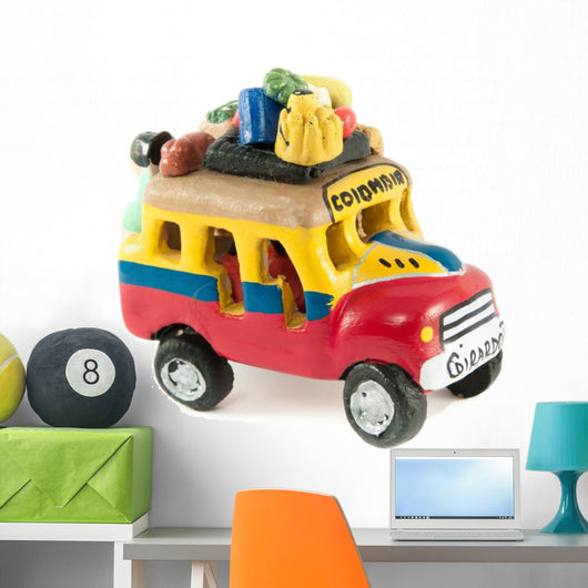 Model of a Colombian Bus or Chiva Wall Decal