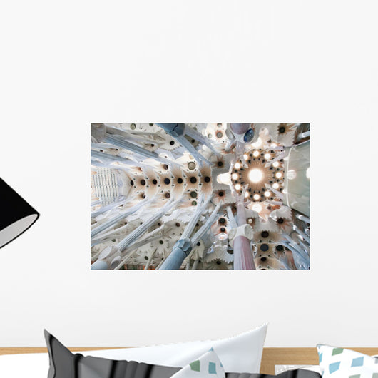 Details of the interior of the Sagrada Familia, Barcelona, Spain Wall Mural