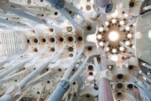 Details of the interior of the Sagrada Familia, Barcelona, Spain Wall Mural