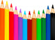 background with colored pencils. Vector Wall Decal