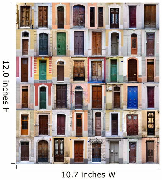 Front doors Barcelona, Spain Wall Mural