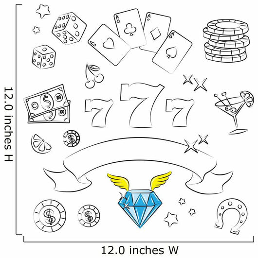 Casino Elements Collection. Wall Decal