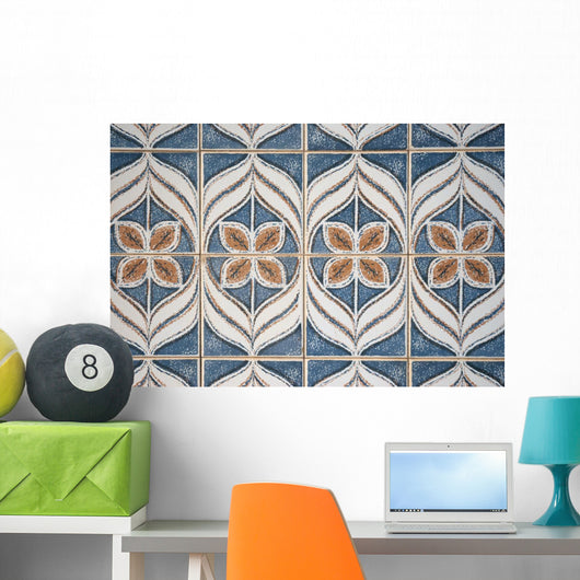Traditional Portuguese Azulejos Wall Mural