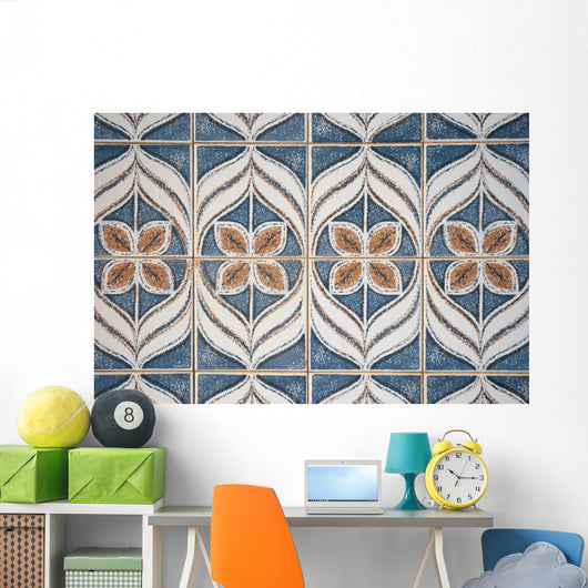 Traditional Portuguese Azulejos Wall Mural