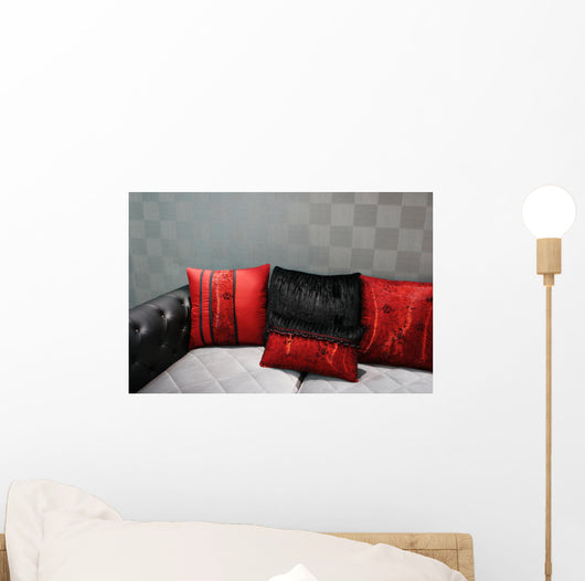 Black and Red Modern Sofa Wall Mural