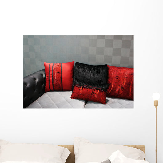 Black and Red Modern Sofa Wall Mural