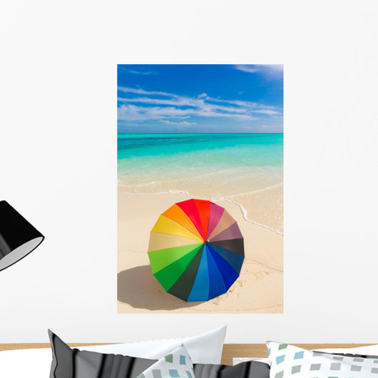 Colorful Umbrella Beach