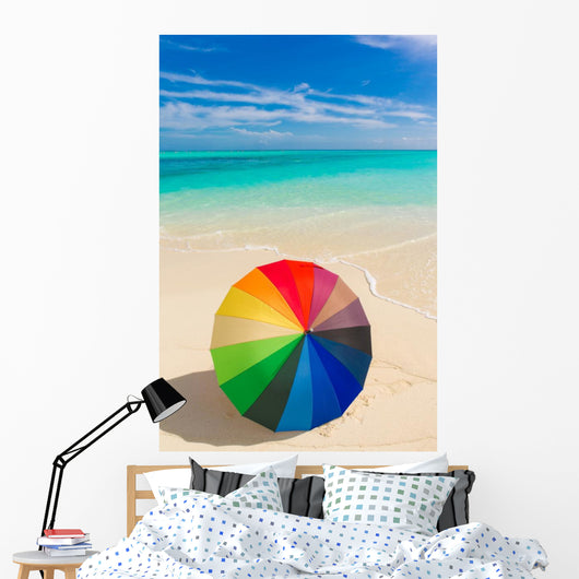 Colorful Umbrella Beach
