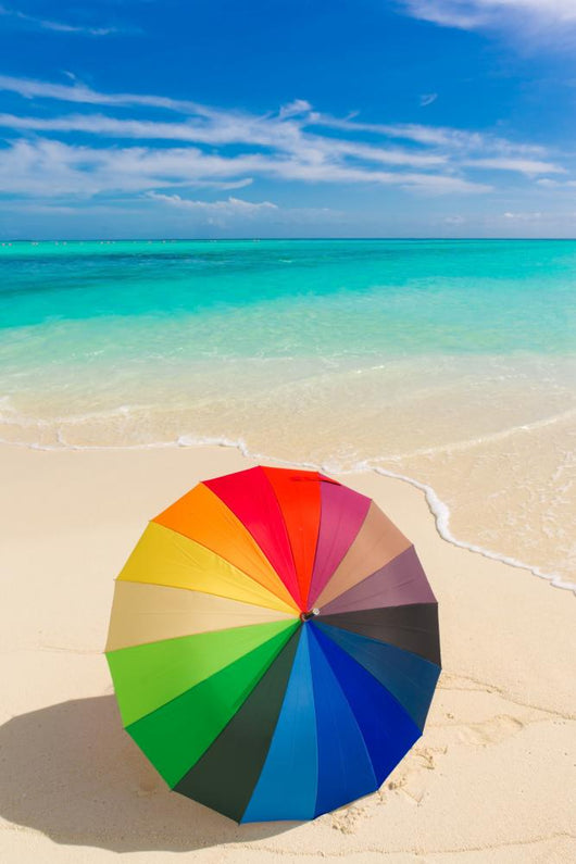 Colorful Umbrella Beach