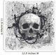 vector grunge halftone background with a skull Wall Mural