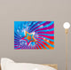 Abstract background with stars and colorful waves Wall Mural