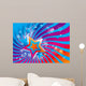 Abstract background with stars and colorful waves Wall Mural