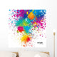 Background with colorful spots and sprays on a white. Vector ill Wall Mural