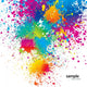 Background with colorful spots and sprays on a white. Vector ill Wall Mural