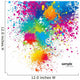 Background with colorful spots and sprays on a white. Vector ill Wall Mural